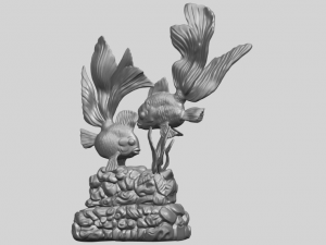 two fish 3D-printmodel