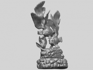two fish 3D-printmodel