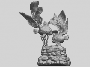 two fish 3D-printmodel