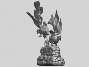 two fish 3D-printmodel