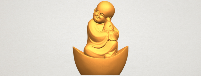 little monk 04 Model Cetak 3D .c4d .max .obj .3ds .fbx .stl .blend 
