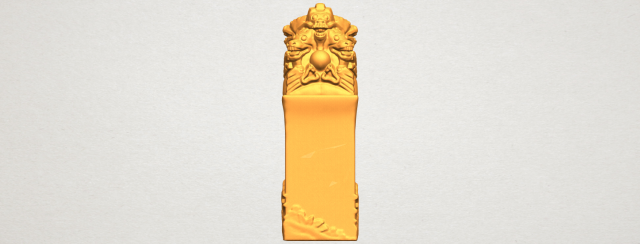 dragon stamp 02 Modello di stampa 3D .c4d .max .obj .3ds .fbx .stl .blend 
