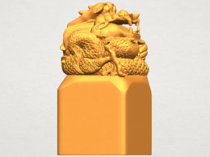 dragon stamp 01 3D Print Model