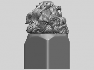 dragon stamp 01 3D-printmodel