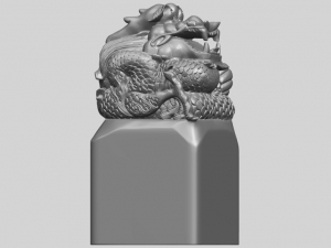 dragon stamp 01 3D-printmodel