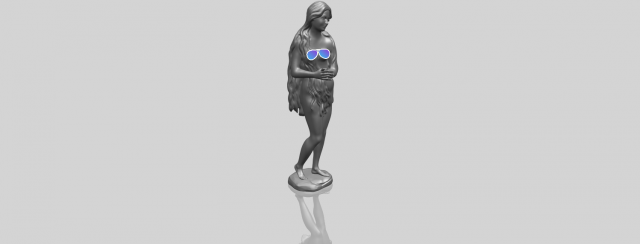 beautiful girl 16-long hair 3D Принт Модель .c4d .max .obj .3ds .fbx .stl .blend 