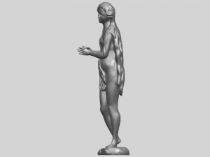 bella ragazza 16 capelli lunghi Modello di stampa 3D