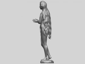 bella ragazza 16 capelli lunghi Modello di stampa 3D