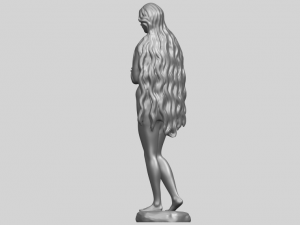 beautiful girl 16-long hair 3D Принт Модель