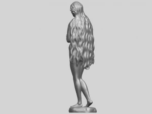 bella ragazza 16 capelli lunghi Modello di stampa 3D