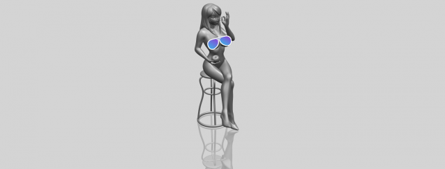 naked girl 30-sitting Modèles 3D en vedette .c4d .max .obj .3ds .fbx .stl .blend 