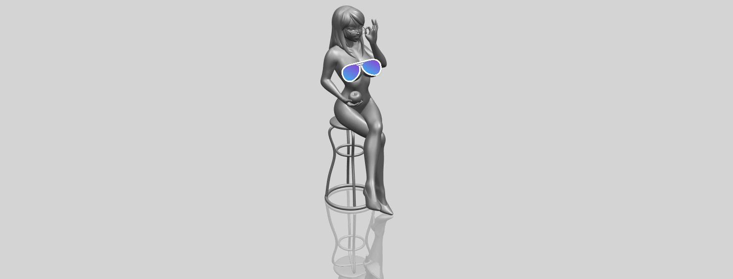 naked girl 30-sitting 3D Print Model .c4d .max .obj .3ds .fbx .stl .blend