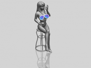 naked girl 30-sitting 3D Print Model