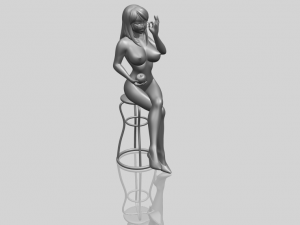 naked girl 30-sitting Modèles 3D en vedette