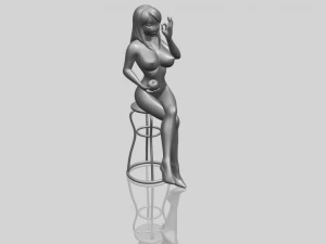 naked girl 30-sitting 3D Print Model