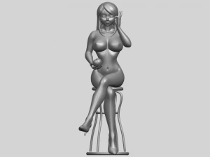naked girl 30-sitting 3D Print Model