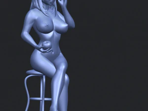 naked girl 30-sitting 3D Print Model