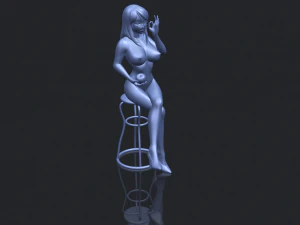 naked girl 30-sitting 3D Print Model