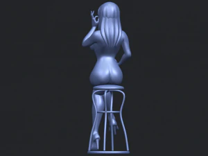 naked girl 30-sitting 3D Print Model