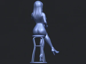 naked girl 30-sitting 3D Print Model