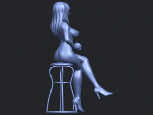 naked girl 30-sitting 3D Print Model