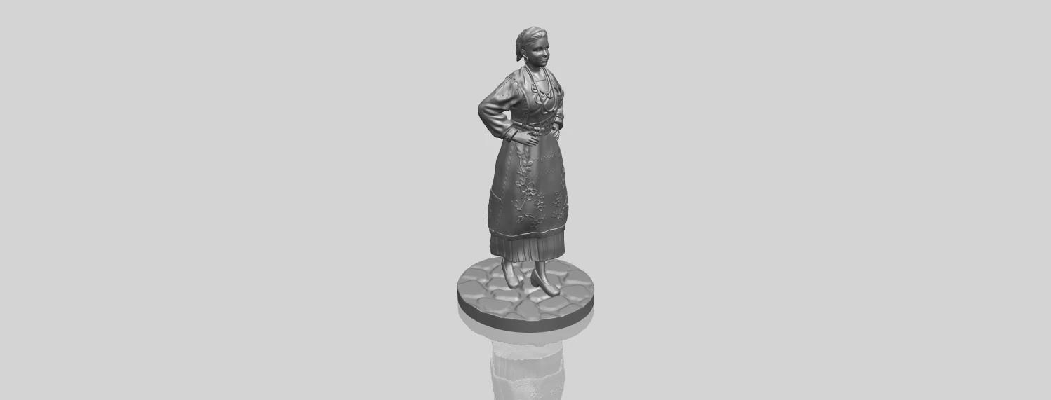 portuguese dancer 3D Print Model .c4d .max .obj .3ds .fbx .stl .blend 