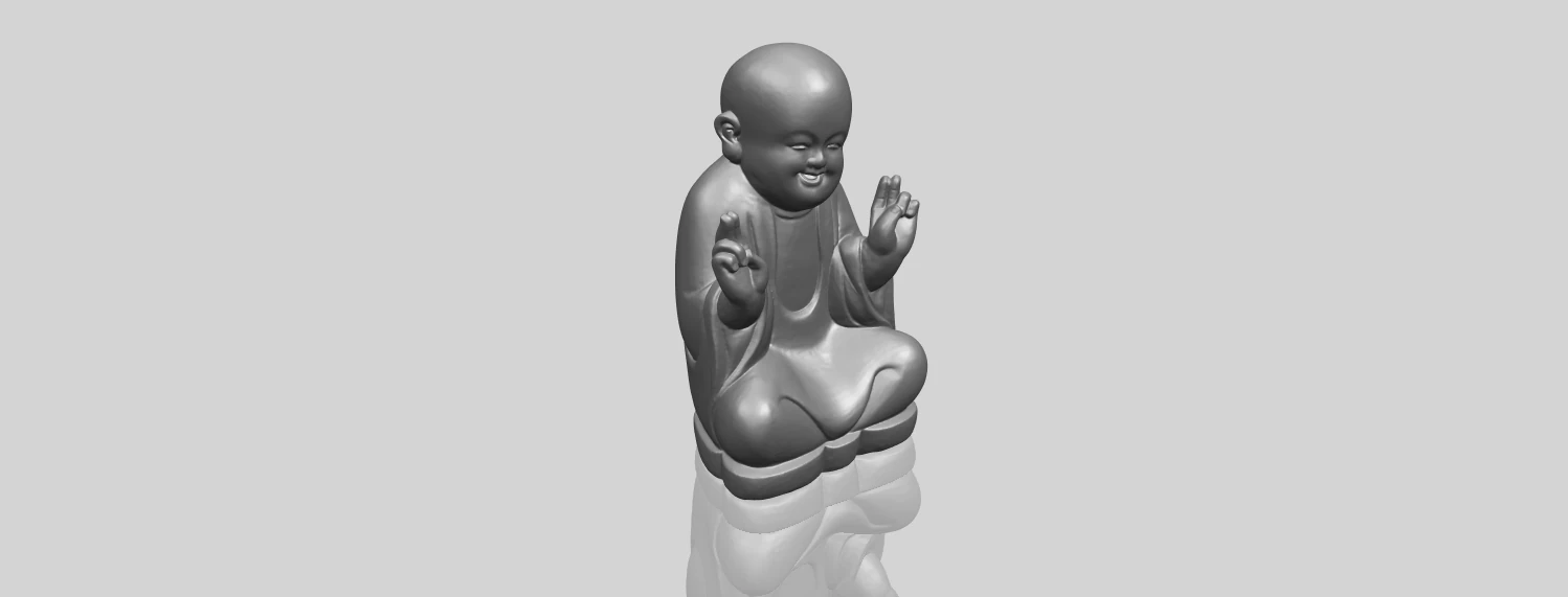 little monk 05 3D Print Model .c4d .max .obj .3ds .fbx .stl .blend 