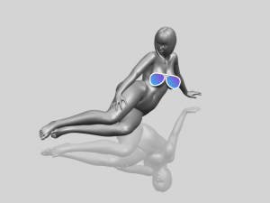 naked girl 31 - lying on floor 3D Print Model