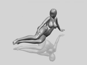 naked girl 31 - lying on floor 3D Print Model