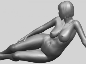 naked girl 31 - lying on floor 3D Print Model