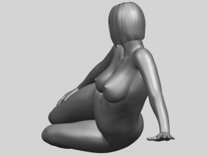 naked girl 31 - lying on floor 3D Принт Модель