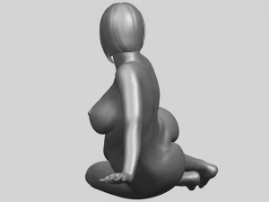 naked girl 31 - lying on floor 3D Print Model