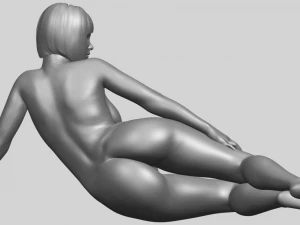 naked girl 31 - lying on floor 3D Print Model