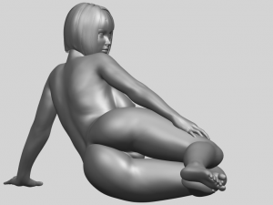 naked girl 31 - lying on floor 3D Принт Модель