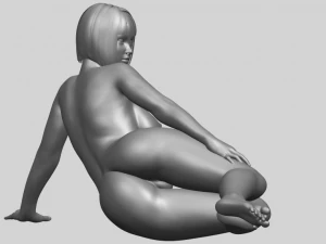 naked girl 31 - lying on floor 3D Print Model