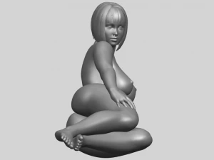 naked girl 31 - lying on floor 3D Print Model