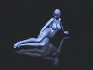 naked girl 31 - lying on floor 3D Print Model