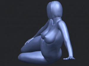 naked girl 31 - lying on floor 3D Print Model