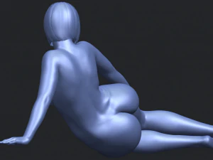 naked girl 31 - lying on floor 3D Print Model