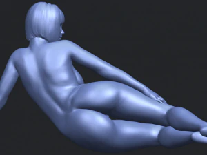 naked girl 31 - lying on floor 3D Print Model