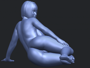naked girl 31 - lying on floor 3D Принт Модель