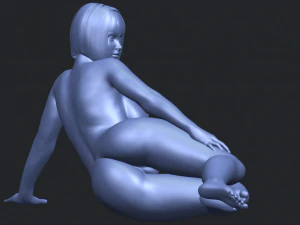 naked girl 31 - lying on floor 3D Print Model