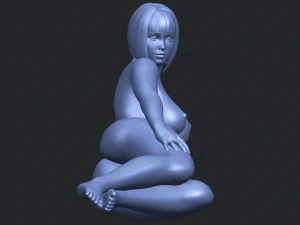 naked girl 31 - lying on floor 3D Print Model