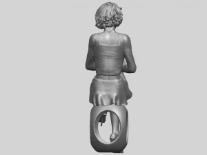 beautiful girl 17-sitting 3D Print Model