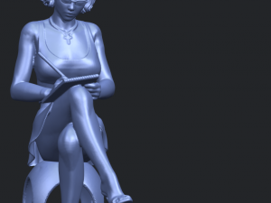 beautiful girl 17-sitting Modelo de impresión 3D