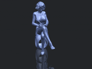 beautiful girl 17-sitting Modelo de impresión 3D