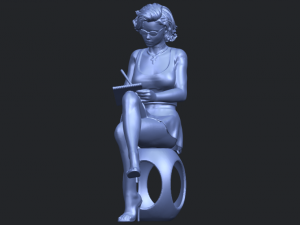 beautiful girl 17-sitting Modelo de impresión 3D