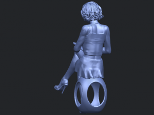 beautiful girl 17-sitting Modelo de impresión 3D