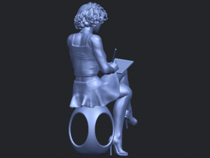 beautiful girl 17-sitting Modelo de impresión 3D