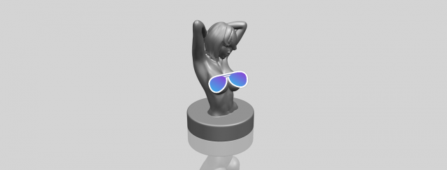 naked girl 33 half body 3D Принт Модель .c4d .max .obj .3ds .fbx .stl .blend 